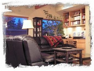 Living Room with views of Snow King Mountain