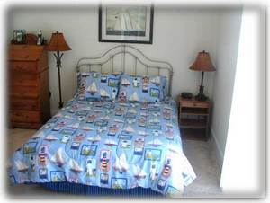 Queen BR: Private Porch & Bathroom, TV/VCR