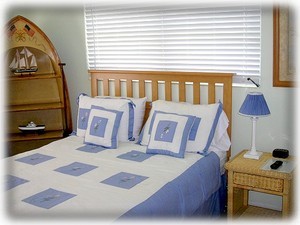 Back Bedroom now has 2 Twin Beds Porta Crib in Closet